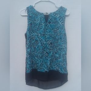 Dana Buchman Blouse/Top Tropical Print Size M